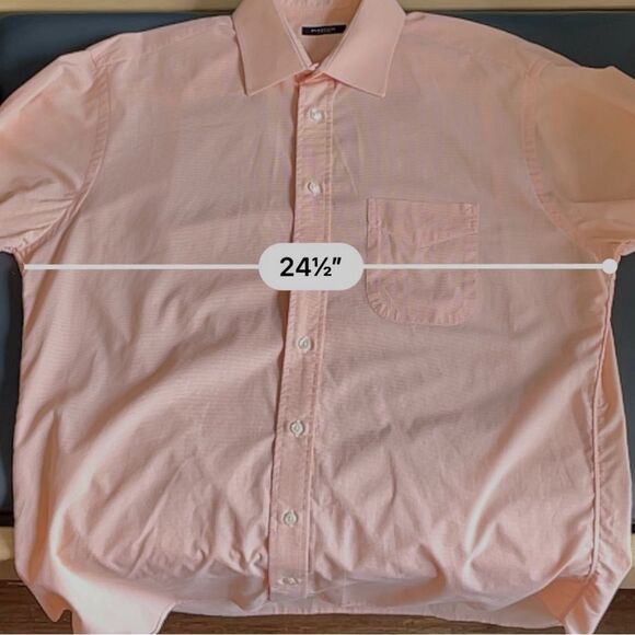 Burberry London Multicolor Apricot Dress Shirt Quiet Luxury Size L - Picture 7 of 10